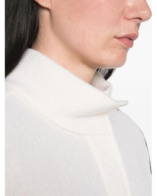 Whyci White High-Neck Cropped Jacket