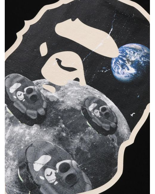 A Bathing Ape Black Long-Sleeve Graphic T-Shirt for men