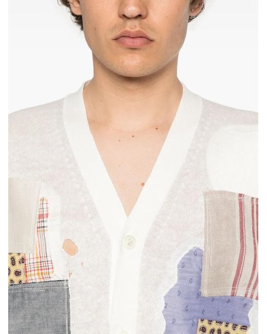 Junya Watanabe White Linen Cardigan for men