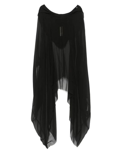 Tunique À Capuche Rick Owens en coloris Black