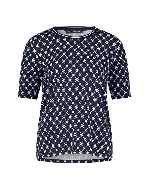 Betty Barclay Blue Geometric-Print T-Shirt