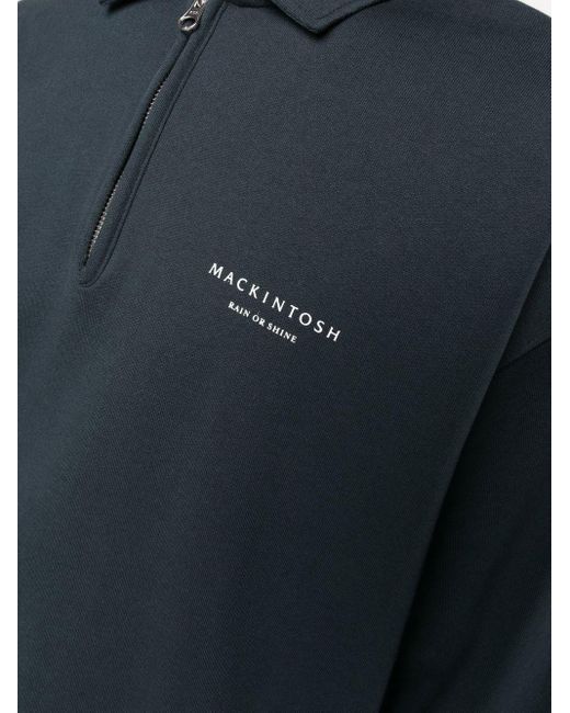 Mackintosh Blue Rain Shine Logo-print Sweatshirt