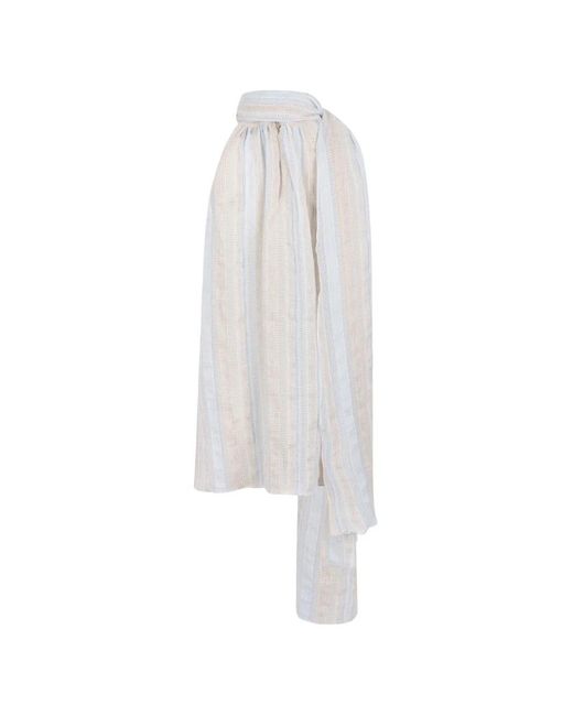 CAYET White Nia Scarf Top