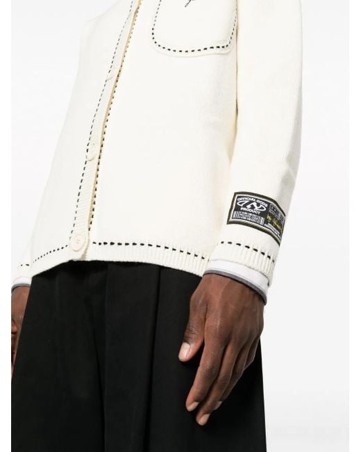 Gcds Natural Logo-Embroidered Hooded Jacket for men