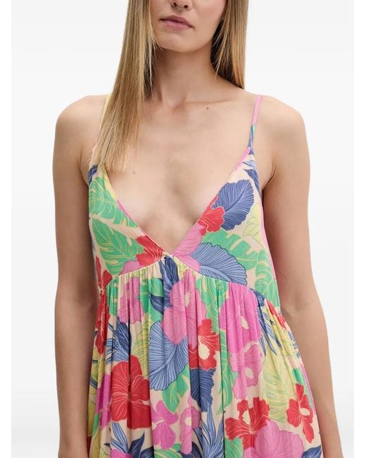 Rip Curl White Party Pack Floral-Print Spaghetti-Strap Maxi Dress