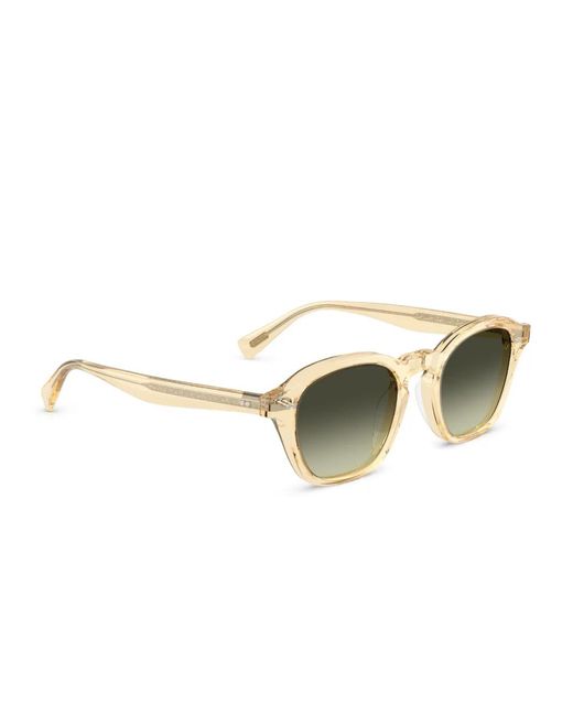 Oliver Peoples Brown Eyles Round-Frame Sunglasses