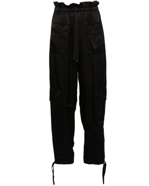 Ganni Black Relaxed Fit Trousers
