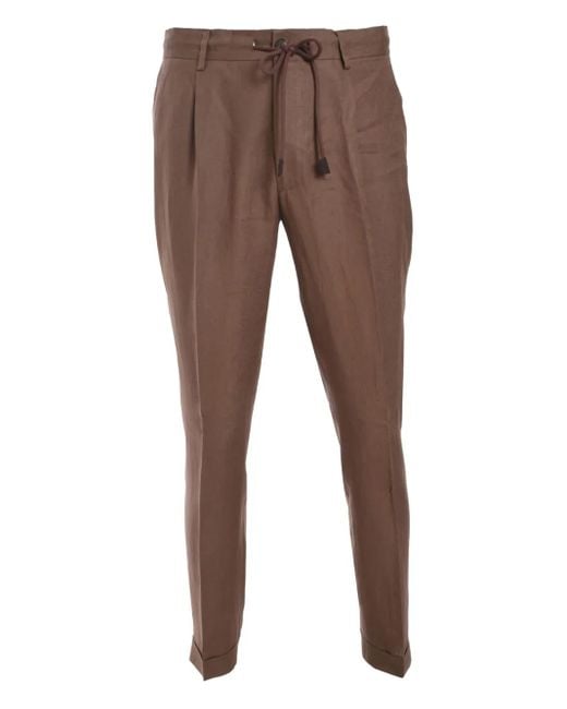 Gran Sasso Gray Linen Trousers for men