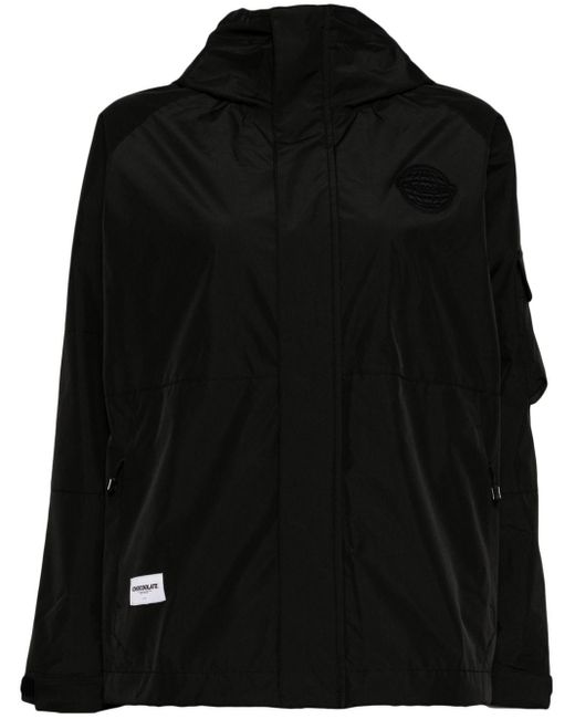 Chocoolate Black Logo-appliqué Hooded Jacket