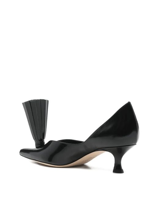 A.W.A.K.E. MODE Black Leather Pumps