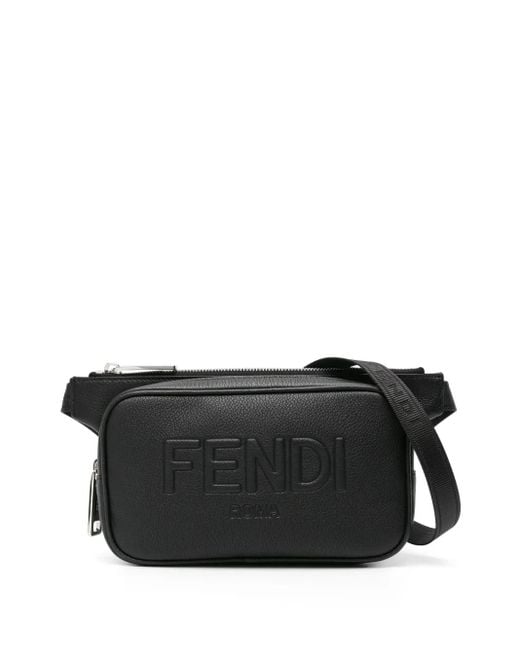 Marsupio Con Logo Goffrato di Fendi in Black da Uomo