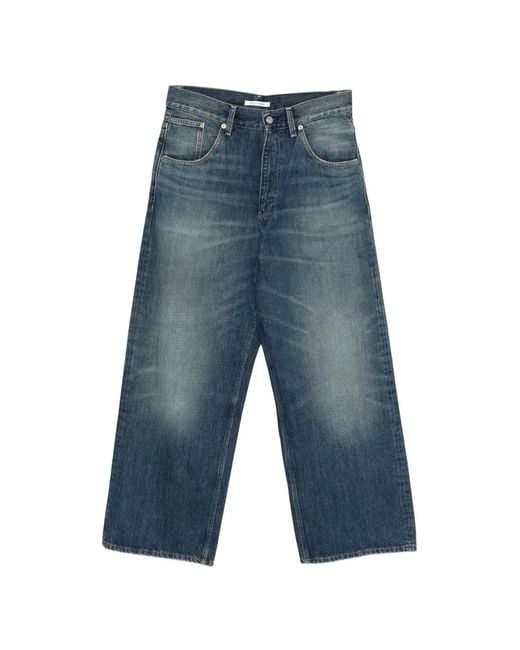 sunflower Blue Faded-Effect Loose Jeans for men