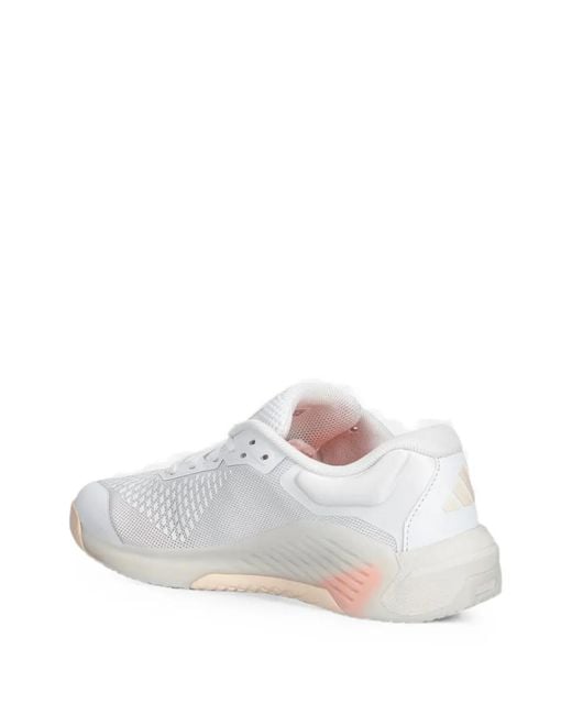 Adidas White Dropset 4 Power Low-Top Sneakers