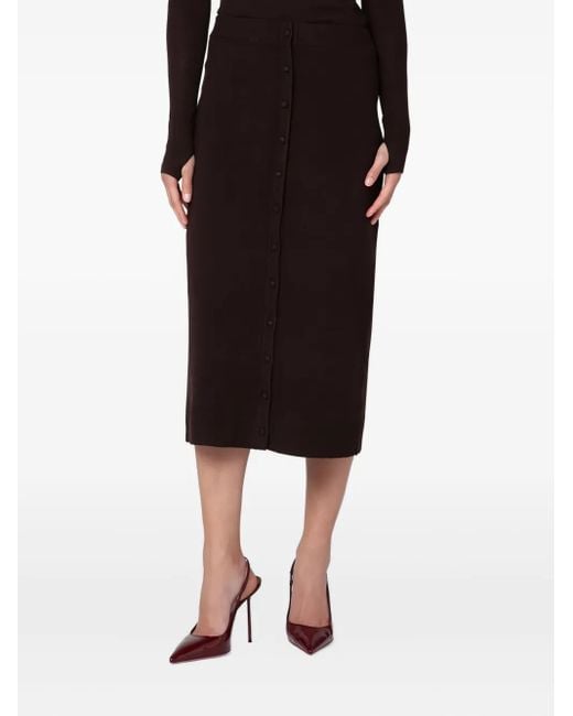 Victoria Beckham ボタン ニットスカート Black
