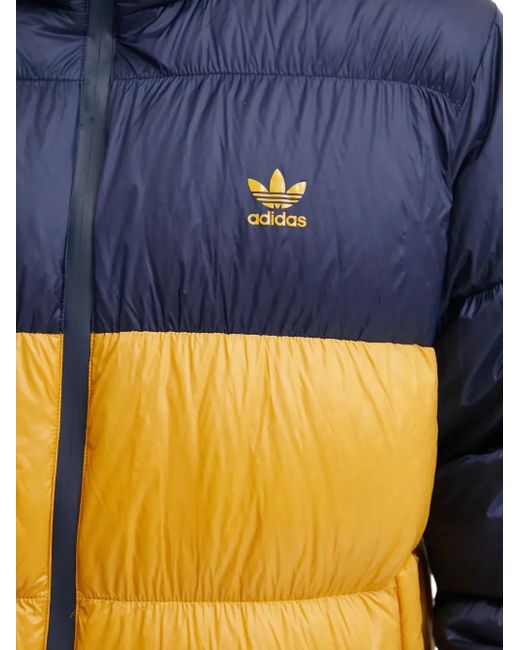 Adidas Blue Colour-Block Design Padded Jacket for men