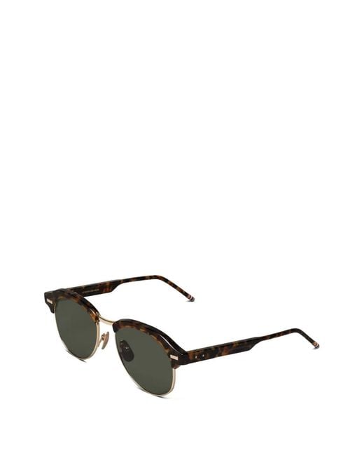 Thom Browne Green Tortoiseshell-Effect Pilot Sunglasses