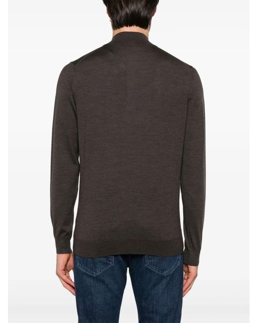 Corneliani Gray Wool Sweater for men