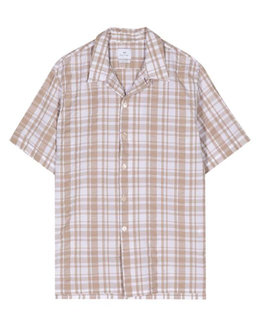 PS by Paul Smith White Checkered Cotton Shirt for men