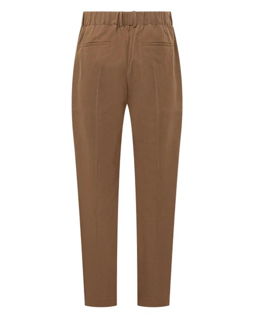 Studio Nicholson Brown Elasticated-Drawcord Trousers for men