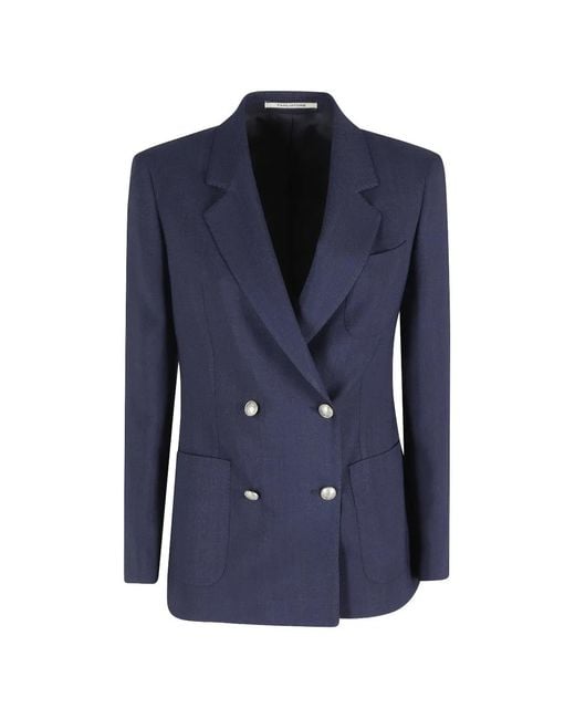 Tagliatore Blue Double-Breasted Blazer