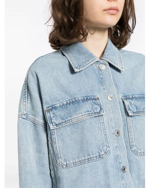 Agolde Blue Regenerative Cotton Denim Jacket