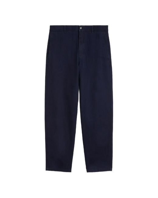 Jil Sander Blue Tapered-Leg Cropped Jeans for men
