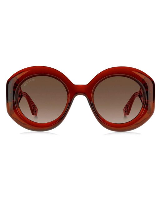 Red round frame sunglasses sale