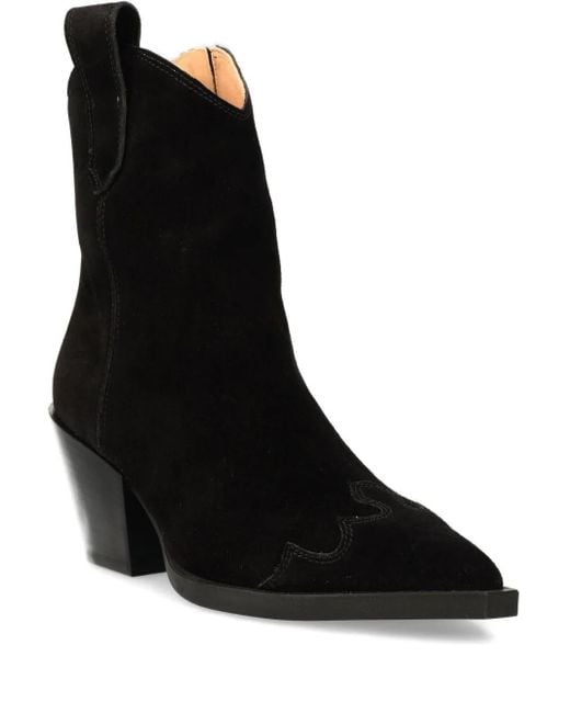 Botas CPH238 de ante con puntera en punta COPENHAGEN de color Black