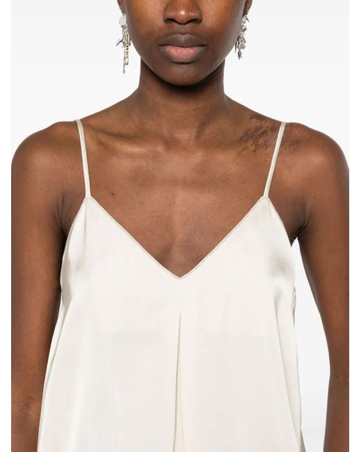 Fabiana Filippi White Bead-Detail Tank Top