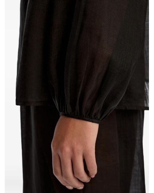 12 STOREEZ Black Rami Blouse