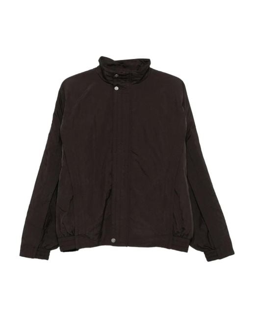 J.L-A.L Black Yot High-Neck Buttoned Jacket for men
