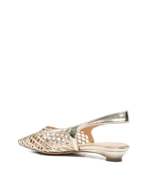 Keys White Caged Slingback Sandals