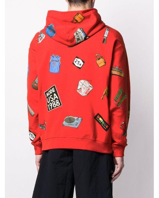 Buscemi Cotton 'icon Ny' Hoodie in Red for Men - Save 53% - Lyst