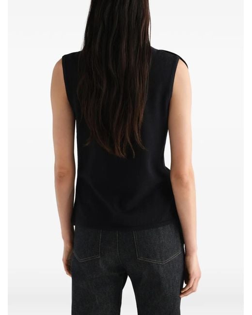Lemaire Blue Asymmetrical Cardigan