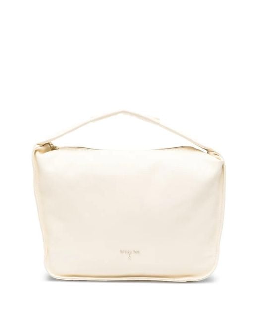 Patrizia Pepe Natural Large Leather Shoulder Bag