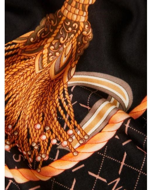 Twinset Black Chain Print Keffiyeh