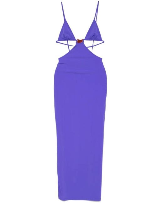 Christopher Esber Purple Lycra Dress