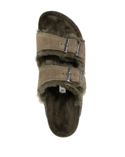 Birkenstock Green Arizona Buckle-Fastening Suede Sandals