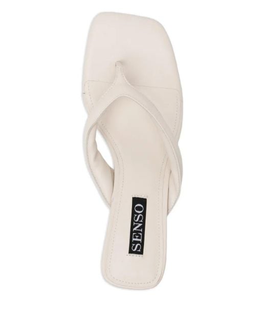 Senso White 60Mm Square Sandals