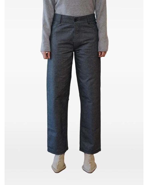 Baserange Gray Pantalon À Fermeture Boutonnée
