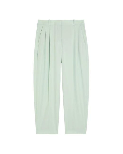 Stella McCartney Green Pleated Tapered Trousers
