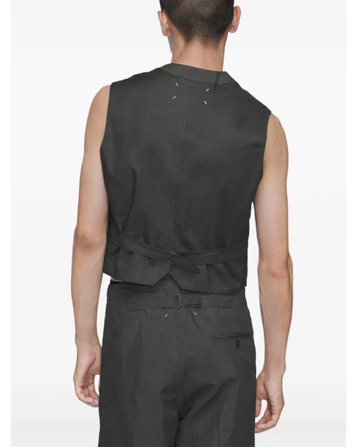Maison Margiela Black Button Pocket Jacket for men