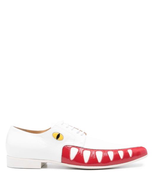 Walter Van Beirendonck Pink Crocodile Oxford Shoes for men