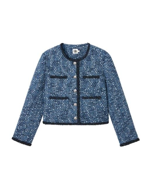 B+ AB Tweed Jack in het Blue
