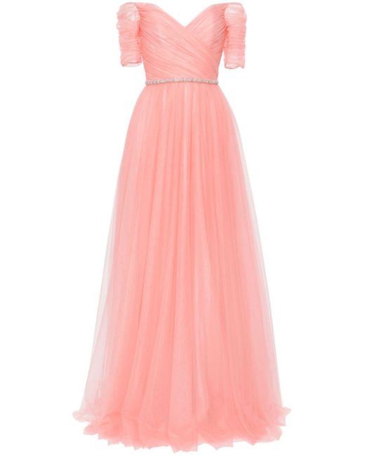 Jenny Packham Pink Zinnia Embellished Gown