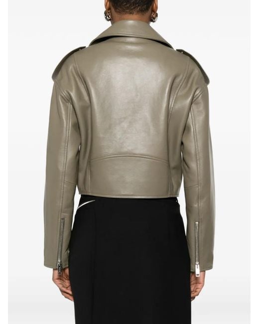 Yves Salomon Natural Sauge Lamb Silk Polyester Jacket