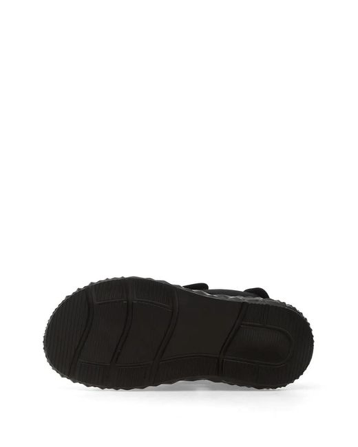 EA7 Black Kombat Touch-Strap Sandals