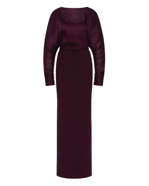 Rebecca Vallance Purple Syrah Abendkleid Mit Gürtel
