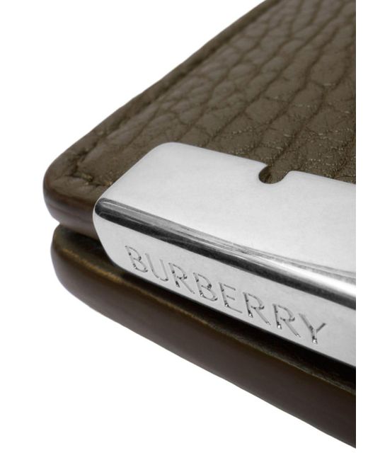 Burberry Green B-cut Bi-fold Leather Wallet for men