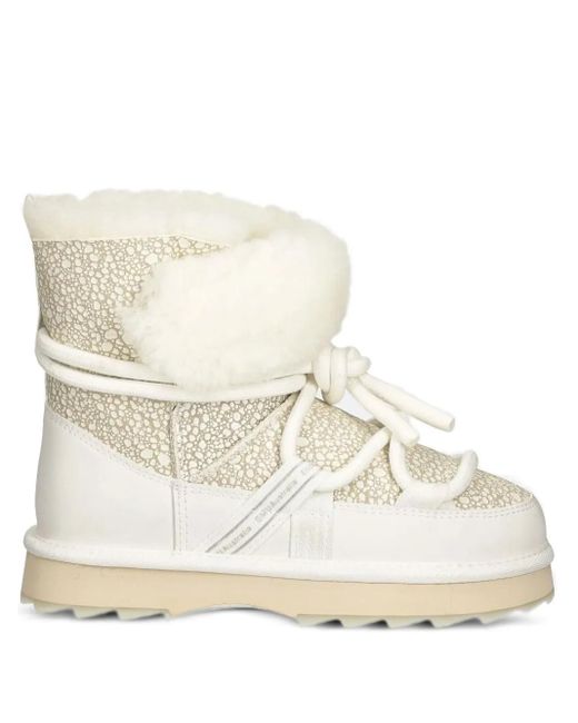 EMU White Waddi Lace-up Leather Boots